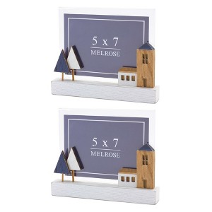 Melrose Wood Tabletop Photo Frame (Set of 2) - 1 of 2