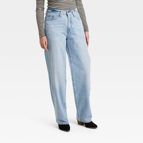 Women's Mid-rise 90's Baggy Jeans - Universal Thread™ Light Wash 12 Long :  Target