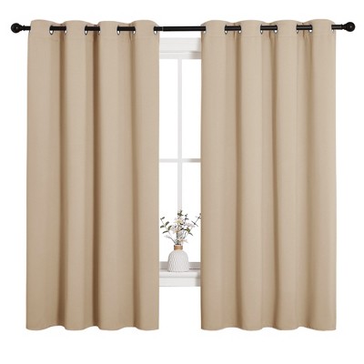 NICETOWN Grommet Top Blackout Curtains, Thermal Insulated Noise Reducing Window Drapes (Set of 2)