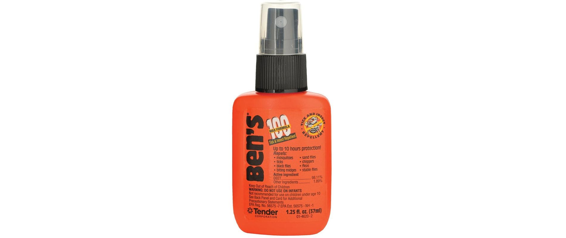 Ben's 100 Percent DEET Tick and Insect Repellent Spray Maximum Strength Outdoor Bug Protection 1.25 oz Bottle