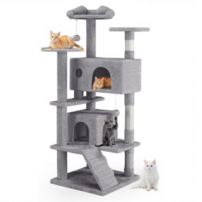 JUJABU 54" Multi-Level Cat Tree with Large Apartment, Scratching Posts & Perches