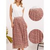 INSPIRE CHIC Women's Floral Pleated 2026 High Waisted Casual Boho Summer A-Line Maxi Skirts - 2 of 4
