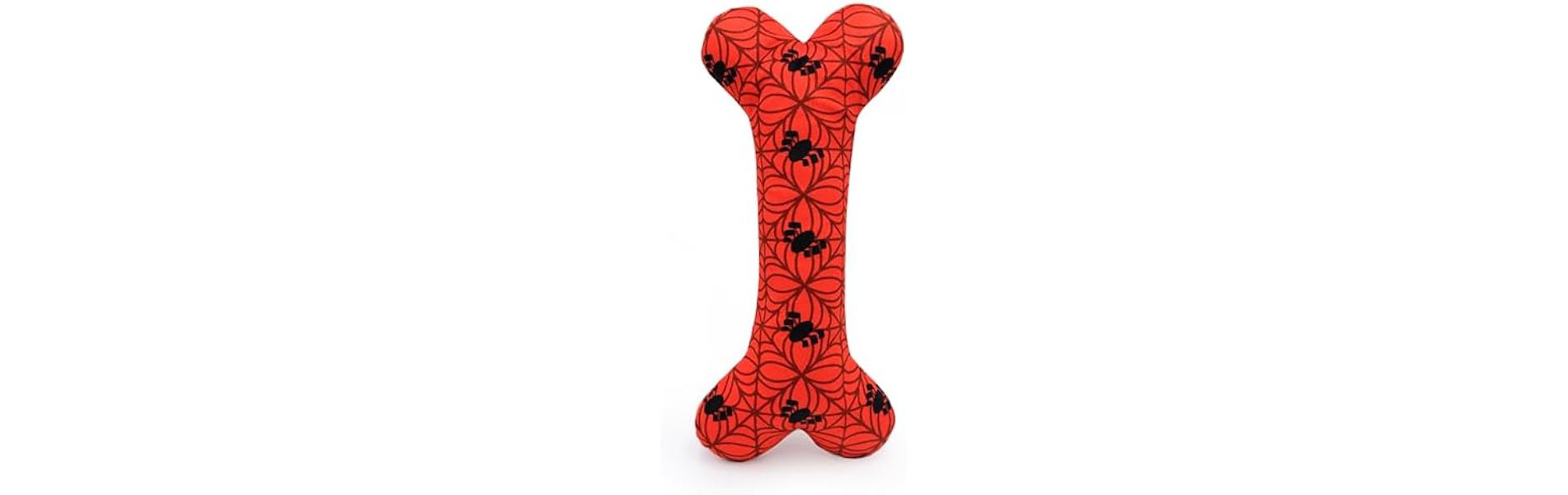 ZippyPaws Marvel Jigglerz - Durable Crinkle Dog Toy, Interactive Squeaky Toy for Boredom, Plush Stuffing-Free Puppy Toys - Spider-Man Bone