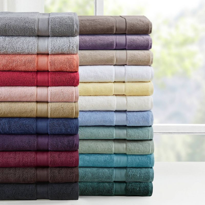 8pc Cotton Towel Set Sage Green - Madison Park, 6 of 11
