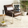 Parkgate Occassional Chair - KNT5010A - Brown/Silver - Safavieh Couture - 2 of 4