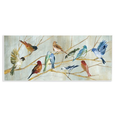 Stupell Industries Birds Resting Autumn Branches, 17" x 7" - image 1 of 4