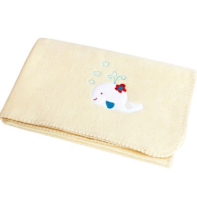 Slickblue Embroidered Coral Fleece Throw Blanket for Kids - Soft & Cozy, 29.5" x 39.4", Multiple Design & Color Options