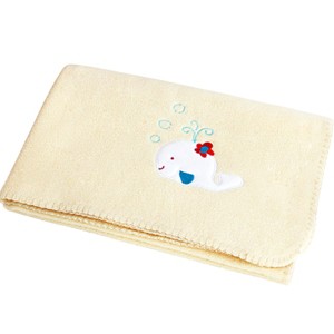 Slickblue Embroidered Coral Fleece Throw Blanket for Kids - Soft & Cozy, 29.5" x 39.4", Multiple Design & Color Options - 1 of 4