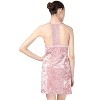 Memoi Women's Crushed Velvet Chemise with Adjustable Straps - 3 of 4