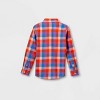 Boys' Woven Long Sleeve Button-Down Shirt - Cat & Jack™ Red/Blue - image 2 of 2