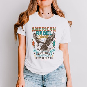 Simply Sage Market American Rebel Spirit Distressed Short Sleeve Tee - 1 of 4