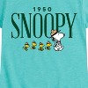 Girls' - Peanuts - 1950's Camper Snoopy Fitted Short Sleeve Graphic T-Shirt - 2 of 4
