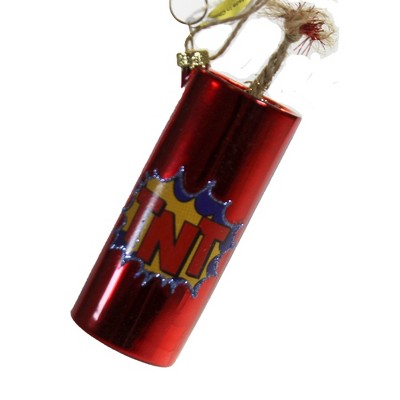 Holiday Ornament 4.0" Tnt Ornament Dynamite Explosive  -  Tree Ornaments