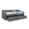 Twin Size Upholstered Daybed with Trundle for Bedroom - 3 of 4