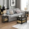 Furinno Andrey End Table Nightstand with Bin Drawer, Espresso/Brown, Set of 2 - 4 of 4
