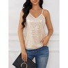 MISSKY Womens Tank Tops Casual Fashion V Neck Strappy Sequin Sparkle Shimmer Camisole Sleeveless Tanks Tops - 3 of 4