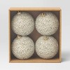 4ct 150mm Christmas Tinsel Ornament Set Champagne Gold - Wondershop™ - 3 of 4