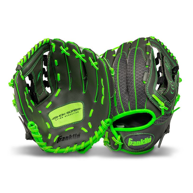 Franklin Sports Infinite Web Teeball Gloves 10.5&#34; - Lime, 2 of 4