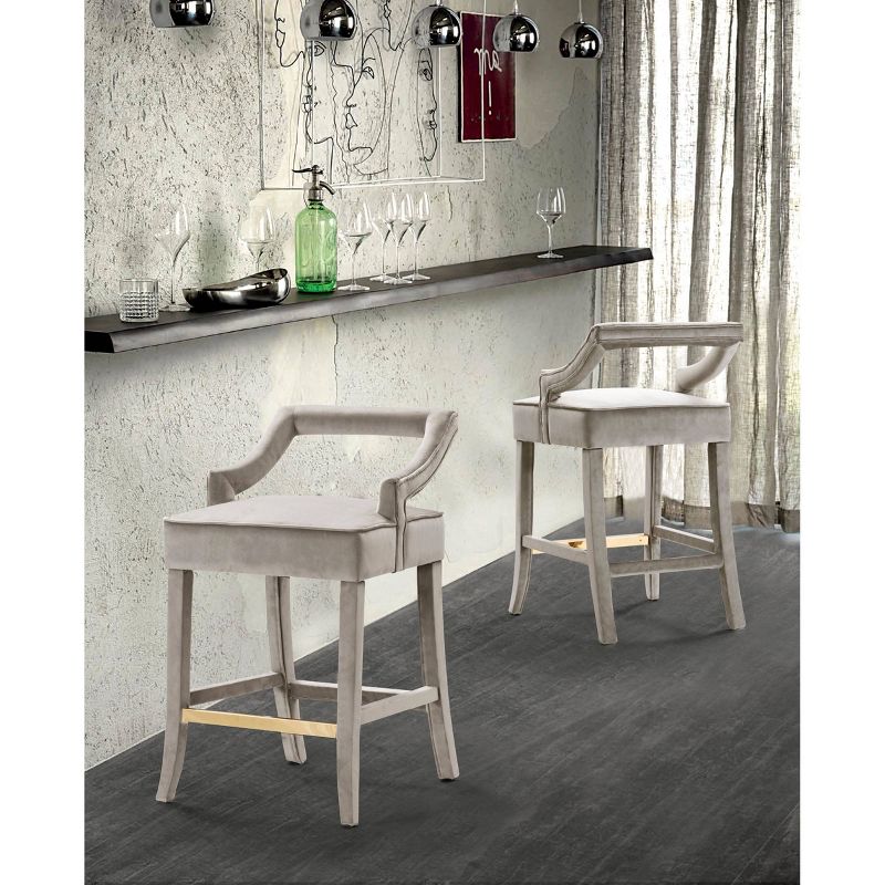 Cassia Counter Height Barstool Taupe - Chic Home Design, 5 of 6