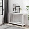 Classic Wood Console Table Solid White - Saracina Home : Target