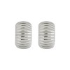 SHINE by Sterling Forever Philippa Ribbed Huggie Hoop Earrings - 3 of 4