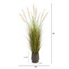 Nearly Natural 6-ft Grass Artificial Plant in Ribbed Metal Planter - 2 of 4