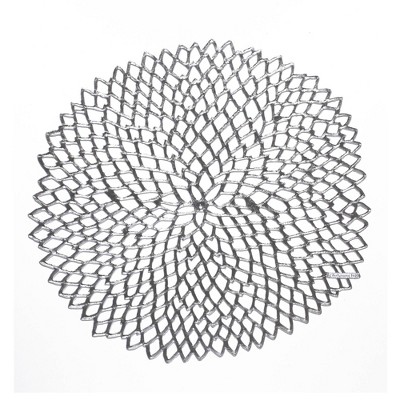 4pk Pressed Dahlia Placemats Silver - Chilewich