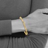 Black Bow Jewelry 5mm 14k Yellow Gold Polished & Textured Twist Hinged Bangle Bracelet - 3 of 4