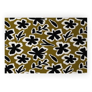 Alisa Galitsyna Florals on Olive Background Welcome Mat - Society6 - 1 of 4