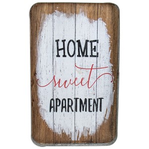 Tii Collections 15.75" Black and Pink Metal Home Sweet Apartment Hanging Sign - 1 of 4