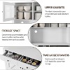 Freestanding Kitchen Pantry Cabinet with Drawers and Hutch, Adjustable Shelves and Microwave Stand, 63-Inch Tall Storage Unit for Dining Rooms - 4 of 4