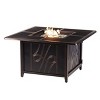 5pc Set with 42" Square Outdoor Aluminum Fire Table & Four Chairs - Oakland Living - 3 of 4