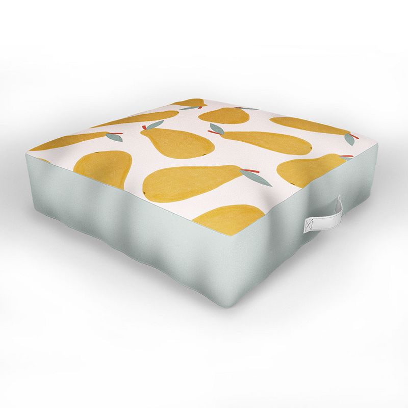 Hello Twiggs Yellow Pear Outdoor Floor Cushion - Deny Designs, 1 of 3
