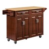 Mobile Kitchen Cart, Rolling Cart With 2 Drawers, 4 Door Storage Cabinets, Kitchen Storage Cart, Island Utility Cart For Kitchen, Dinning Room - 2 of 4