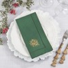 Saro Lifestyle Embr'D Pine Branch Hemstitch Napkin (Set of 6), 20", Jasper Green - 4 of 4