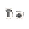 Unique Bargains Steel Leather Belt Scrapbook Binding Kits M5 Chicago Screws 100 Sets - 2 of 4