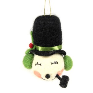 Cody Foster 4.25 In Holly Jolly Felt Snowman Frosty Felt Folksy Retro Tree Ornaments - 1 of 3