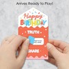 Big Dot of Happiness Party Time - Happy Birthday Party Game Pickle Cards - Truth, Dare, Share Pull Tabs - Set of 12 - 4 of 4