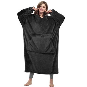 Catalonia Womens' Full Body Oversized Blanket Hoodie Sweatshirt, Extra Long Wearable Fleece Pullover, Gift for Women Wife Girlfriend - 1 of 4