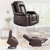 Oversized Wide Power Lift Recliner Chair, Heat Massage, Faux PU Leather, Adjustable Back & Legs, for Elderly & People with Mobility Impaired - 3 of 4