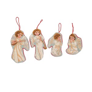 C&F Home Angel Petit Point Mini Stocking Ornaments Set/6 - 1 of 1