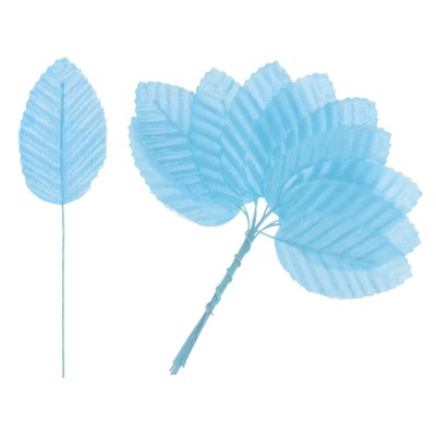 Unique Bargains Artificial Silk Wire Single Flower Leaves for DIY