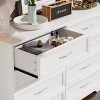 Okak Modern Bedroom Dresser Nightstand with Long Drawers Antique Knob Storage Chest Cabinet for Living Room Hallway Kids Room - 3 of 4