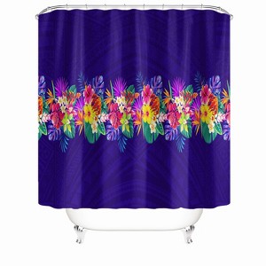 Neat Flowers Shower Curtains for Bathroom Waterproof Fabric Bath Curtain Durable Soft Stylish Bathroom Decor 72x72 Inch - 1 of 1