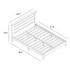 Galano Queen Tiena Lencia Bed with Headboard – Amber Walnut - 4 of 4