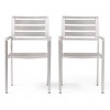 Sapphtopaz 2-Pieces Outdoor Dining Chairs Modern Outdoor Chair with Arms, Metal Frame for Poolside, Patio, Lawn, Backyard - 2 of 4