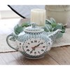 Blue Rose Polish Pottery Z142 Manufaktura Mantle Teapot Clock - 2 of 2
