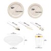 Smarty Had A Party Ivory with Gold Vintage Disposable Plastic Tableware Set (60 Settings) - 2 of 4