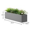 Wooakway 9"H*36"W*9"D Metal Planter Box with Drainage Holes Garden Bed for Garden Yard Balcony Planter Pot Plants Vegetables - 4 of 4