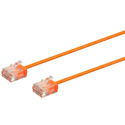  Monoprice Cat6 Ethernet Patch Cable - 3 Feet - Orange | Stranded, 550MHz, UTP, Pure Bare Copper Wire, 32AWG  - Micro SlimRun Series 